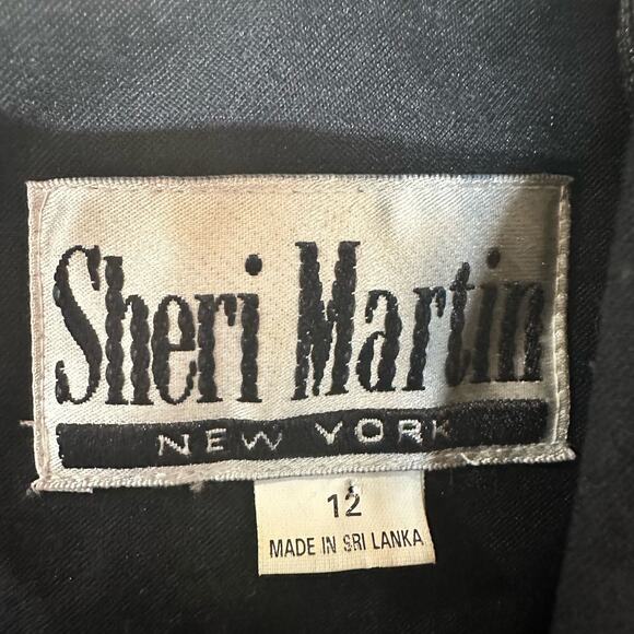 Vintage Black Cardigan Dress Leopard Print Mob Wife by Sheri Martin Size 12 - Picture 3 of 6